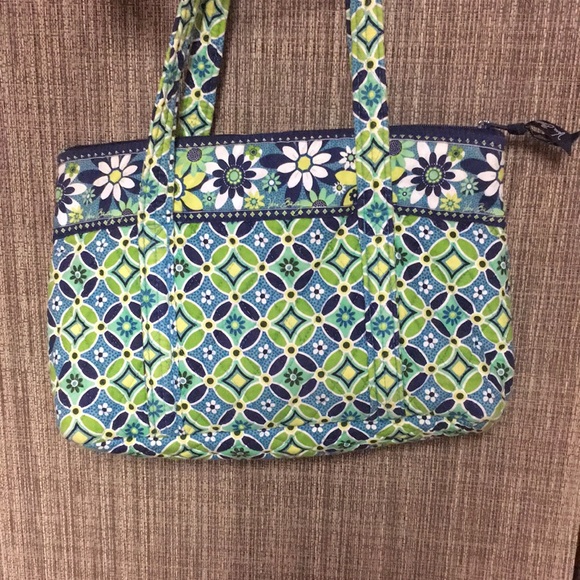Green and Blue Vera Tote Bag - Picture 2 of 9